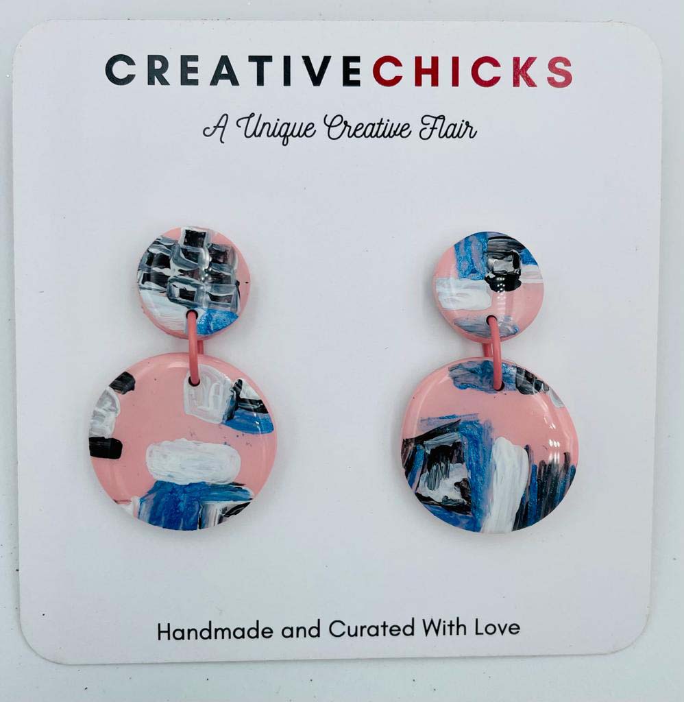 Acrylic Paint Pattern Pink Dangle – Creative Chicks